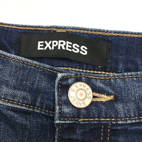 Express Women's Girlfriend Jeans High Rise Stretch Distressed size 10 length 29" - Picture 3 of 9